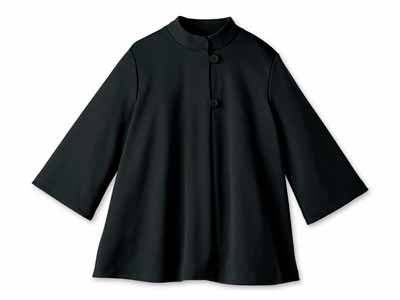 予約　サラッと快適ポンチョ風ジャケット　ブラック　ＬＬ〜3Ｌ写真