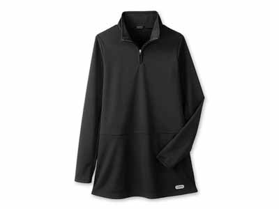 予約　吸汗速乾スポーツチュニック　ブラック　ＬＬ写真