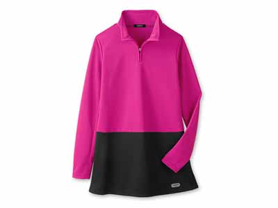 予約　吸汗速乾スポーツチュニック　ピンク　Ｌ写真