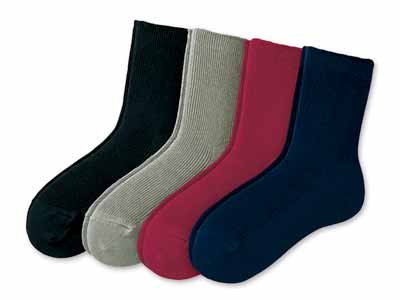 予約　日本製　綿90％リブソックス　ダーク　23〜24CM写真