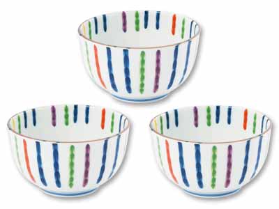 予約　美濃焼　色十草いろどり丼（3コ組）写真