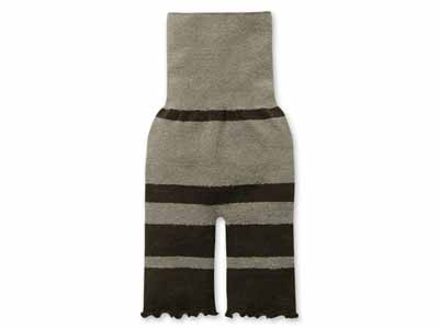 予約　おなか太もも温かぬくもこ5分丈パンツ（グレー）写真