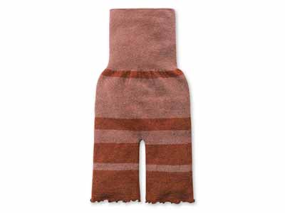 予約　おなか太もも温かぬくもこ5分丈パンツ（レンガ）写真