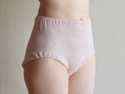 予約　リブショーツ　ピンク写真