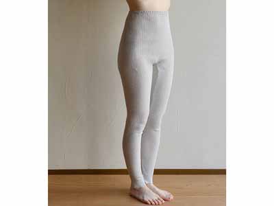 予約　リブロングパンツ　グレー写真