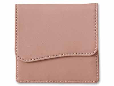 ラムレザーコンパクトスリムカード財布（モカベージュ）写真