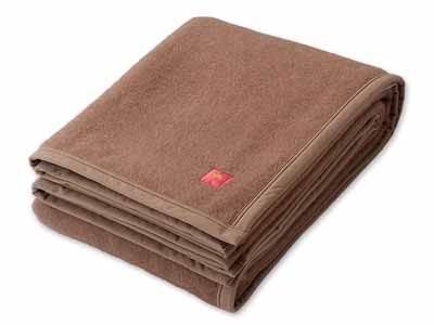 キャメル　毛布　シングル写真