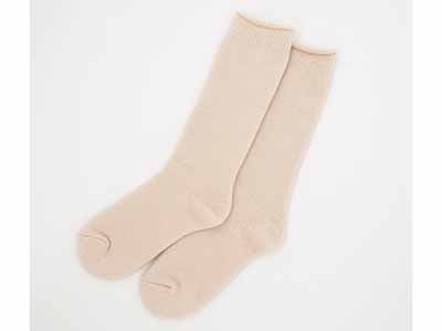 予約　パイル編みソックス【Ｍ／きなり】写真