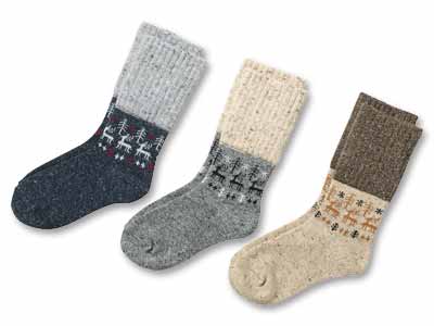 予約　日本製　つま先・かかとあったかネップ足首2重丈長ソックス写真