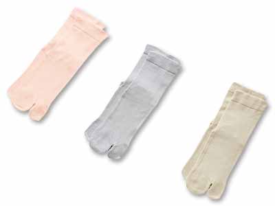 予約　日本製　さらっとメッシュなコットンタビ型ソックス写真