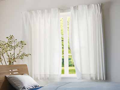 予約　3層編み断熱レースカーテン　100×133CM写真