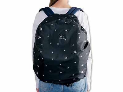 レインバックパックカバー　スタッズスター　ブラック写真