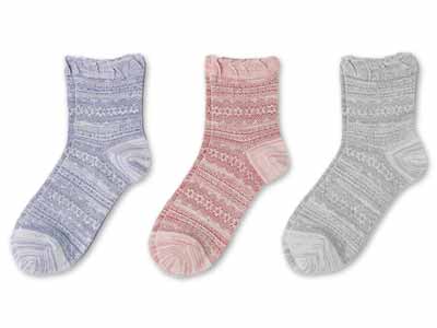 予約　日本製　やわらかコットンクルー丈ソックス写真