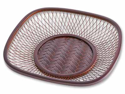 駿河竹細工　かご胴張盛篭写真