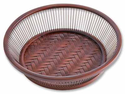 駿河竹細工　かご盛鉢写真