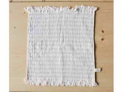 予約　スラブガーゼ　ウォッシュタオル　グレー写真