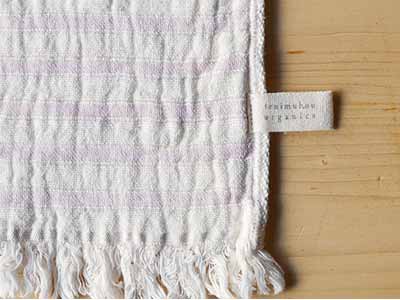 予約　スラブガーゼ　フェイスタオル　パープル写真