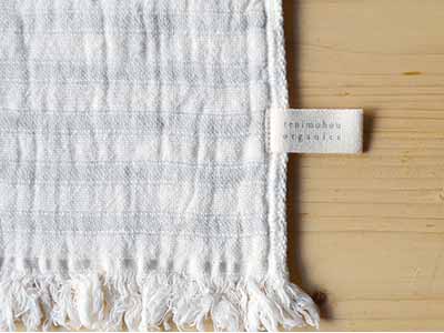 予約　スラブガーゼ　フェイスタオル　グレー写真