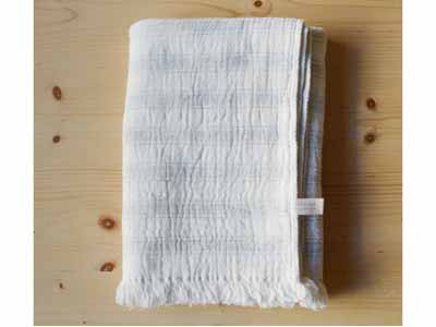 予約　スラブガーゼ　バスタオル　グレー写真