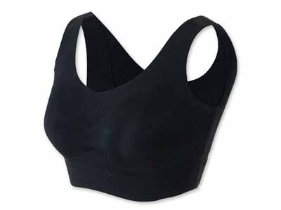 予約　ＲＡＫＵＮＡ整体ストレッチ感覚ブラ　ブラック　Ｌ写真