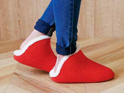 予約　甲高ルームスリッパ　オレンジ　Ｍ写真