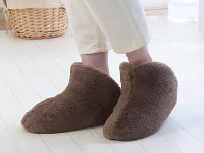 予約　キャメル混もこもこ室内履き　Ｍ写真