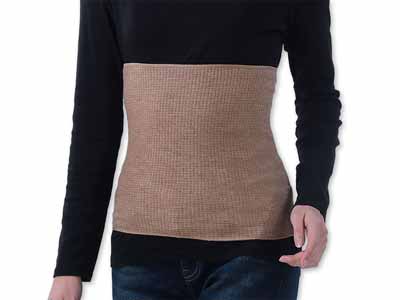 予約　キャメル混ロング腹巻写真