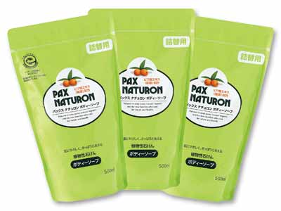 詰替用・パックスナチュロン　ボディーソープ　3コ組写真