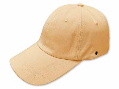 キャップ帽子型ヘルメット　キャラメル写真