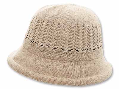 予約　絹のやわらかレースハット　ベージュ写真