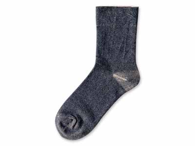 予約　いつもソックス　無地　ブルー　Ｌ写真