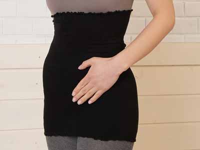 予約 Prakriti Wearingシルク100%腹巻 ブラック写真