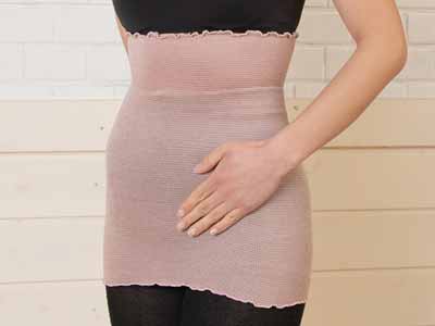 予約 Prakriti Wearingシルク100%腹巻 スモーキーピンク写真