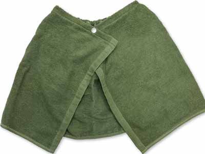 タオルターバン　オリーブグリーン写真