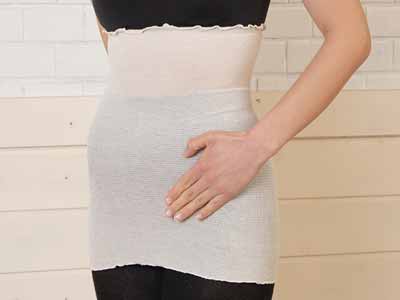 予約 Prakriti Wearingシルク100%腹巻 キナリ(無染色)写真