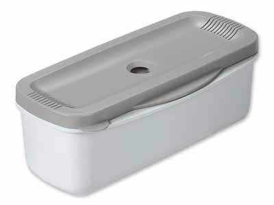 電子レンジ　スチームパスタメーカー　グレー写真