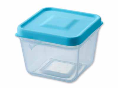 予約　ふたがトングになる保存容器　ミントブルー写真