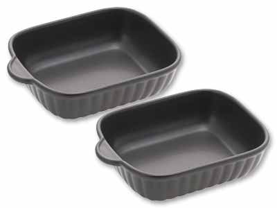 予約　ハーフサイズ　オーブントースター皿（ブラック・2コ組）写真