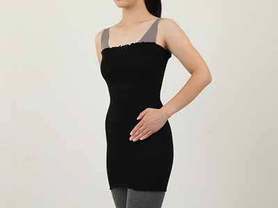 予約 Prakriti Wearingシルクのロング腹巻き ブラック写真