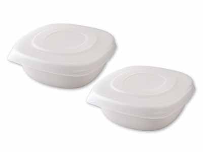 ご飯がう米わん　ホワイト2コ組写真