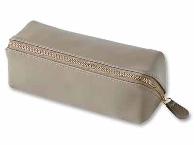 予約　ラムレザーメガネケース　グレージュ写真