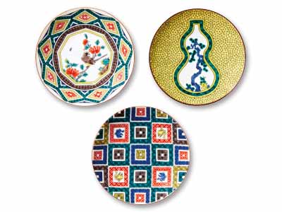 予約　九谷焼豆皿名品　3柄セット写真