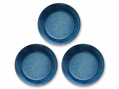 予約　ナチュラルカラー　カレー＆パスタ皿（ネイビー・3枚組）写真