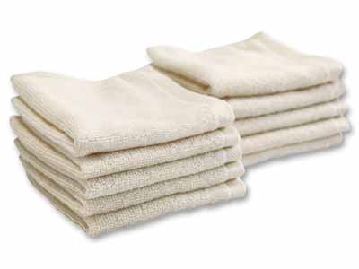 有機タオル（ホテル仕様）ハンドタオル　きなり10枚組写真