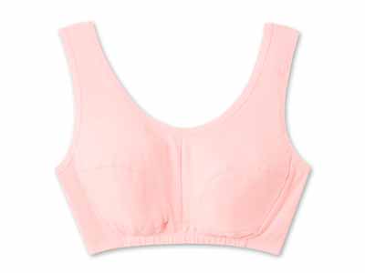 予約　綿100％快適ブラ（ピンク）Ｌ写真