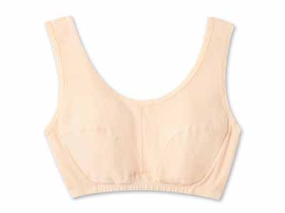 予約　綿100％快適ブラ（ベージュ）ＬＬ写真