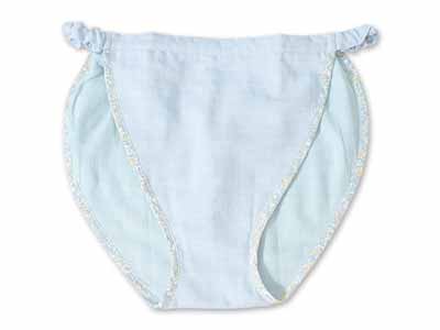 予約　フンディーフンディー　オーガニックコットン　ダブルガーゼ　ブルー　Ｍ写真