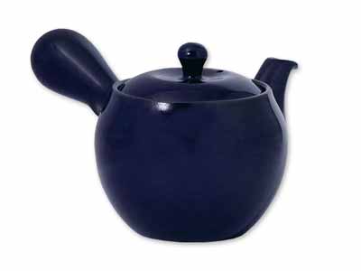 予約　萬古焼優美急須　2号　瑠璃写真