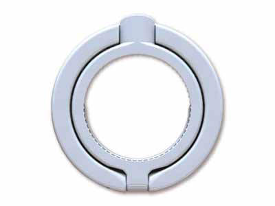 予約　スマホリング＋キャップオープナー　ホワイト写真