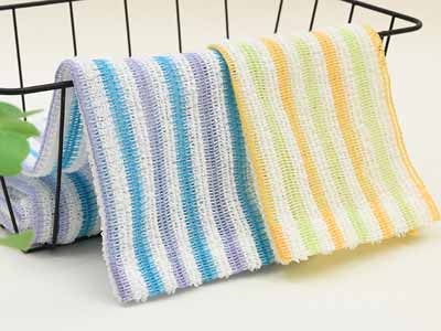 予約　やわらか綿ボディタオル2色組写真